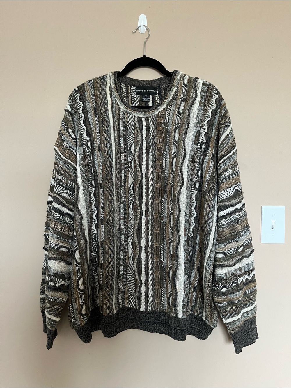 Croft & Barrow grandpa sweater - vtg 90’s coogie style